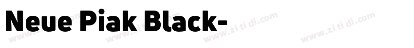 Neue Piak Black字体转换